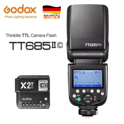 Godox TT685II-C TTL HSS 1/8000s Blitz Flash Speedlite+ X2T-C Auslöser für Canon