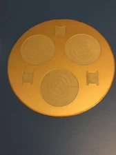 12 Inch Wafer With 3 Of 4 Inch Pocket And 3 Of 1.25x1.25 Inch Pocket