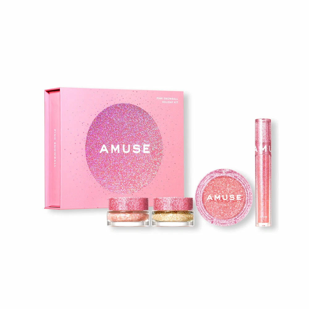 [AMUSE] Pink Snowball Holiday Kit - 1pack (4pcs) / Free Gift