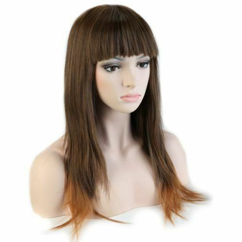 Halloween Women Natural Hair Long Straight Curly Cosplay Synthetic Full Wig - Picture 38 of 79