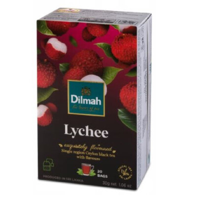 Dilmah Lychee Flavoured Ceylon Black Tea - 20 Tea Bags