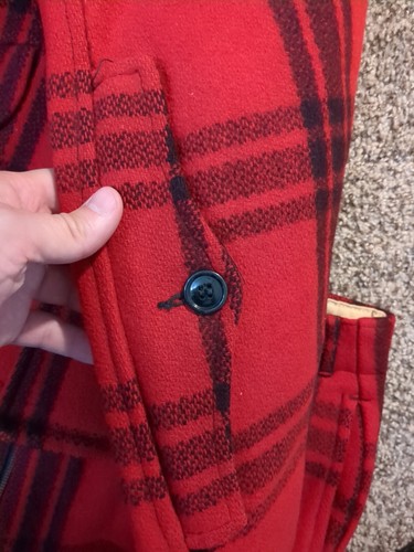 Vintage JC Higgins Red Roebuck Buffalo Plaid Jacket & Heavy Wool Pants Mens 38 - Picture 13 of 22
