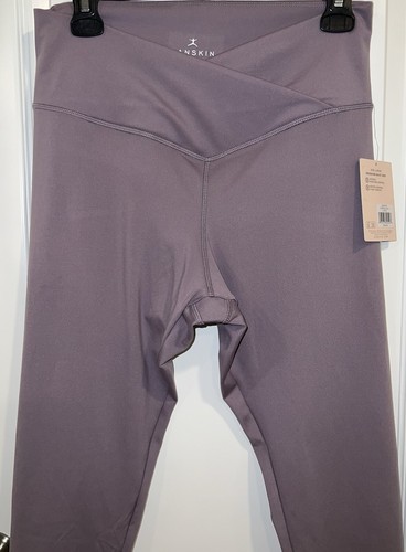 Danskin Women's Crossover Waist Crop Leggings Size LARGE Purple Yoga Pants NWT - Picture 16 of 24