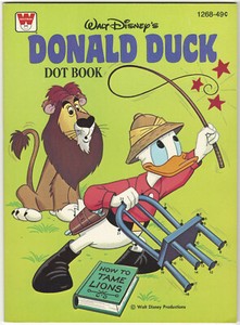 Disney Vintage Coloring Book Uncolored Donald Duck Dot Whitman 58 Pages 1977 Ebay
