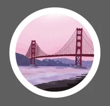 Golden Gate Bridge Sticker Waterproof Cali California SF Gift NEW