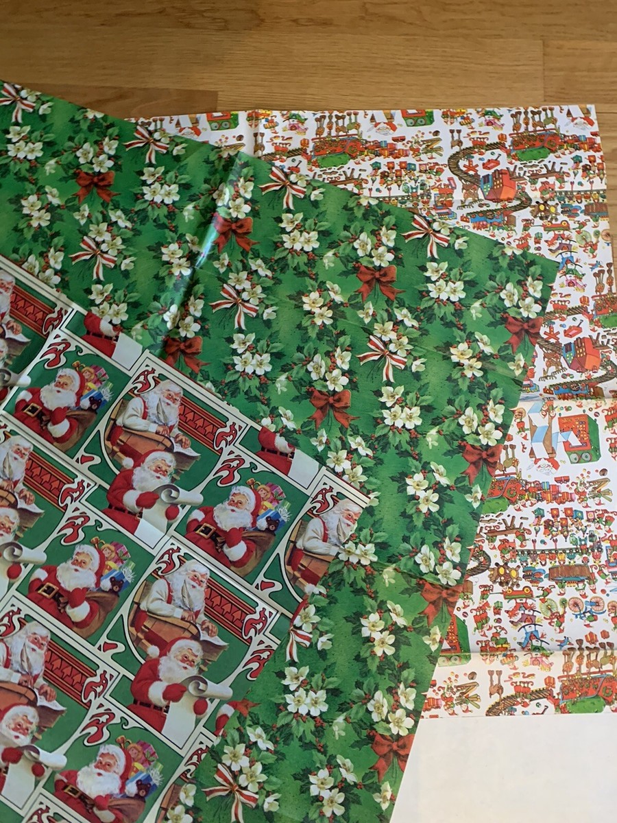 古着の森　3点セット Lot 3 Sheets Vintage Christmas Wrapping Paper 39