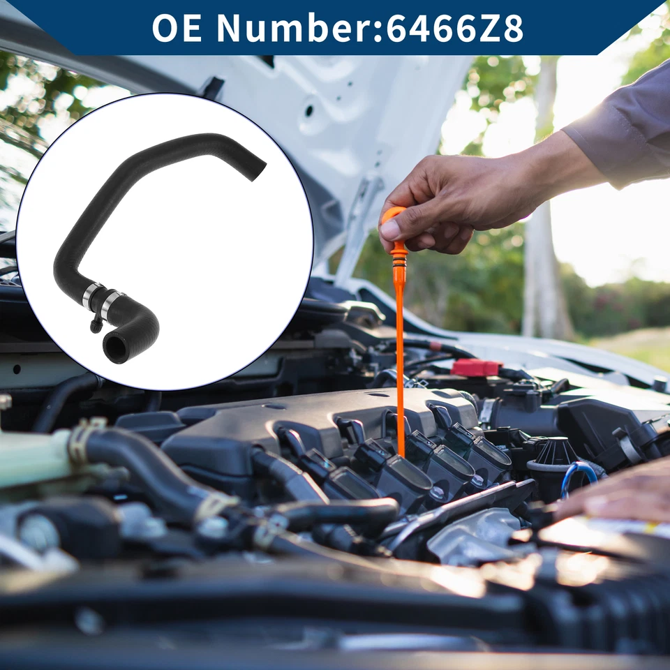 Radiator Hose for PEUGEOT 206 Hatchback 1998-2012 No.6466Z8 Rubber Black 1 Pc - Изображение 3 из 4