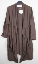 Ladies Spring Lagenlook Open Waterfall Design 2 Large Pocket Cardi Jacket