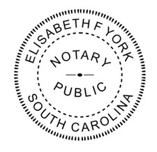 State of South Carolina  Custom Round Self-Inkin Notary Public Stamp Ideal 400R