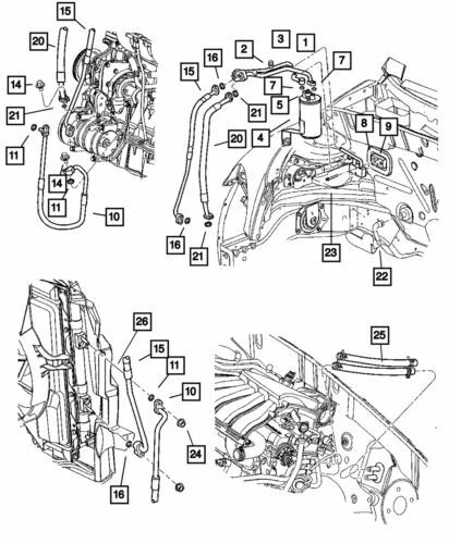Condensador de A/C delantero para Chrysler PT Cruiser 2003-2004 (N/P 2AMC4946AA)