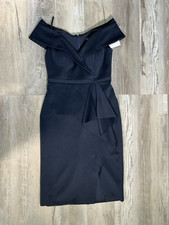 Xscape Ruffled Midi Wedding Cocktail and Party Dress Women Size 8