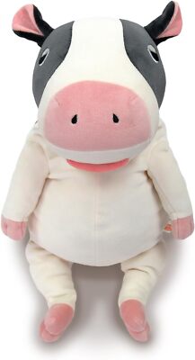 Shinada Global Mochiushi Cow Plush Black L 30cm Japan Mochi Soft