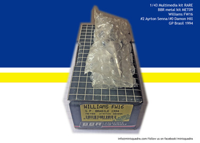 1/43 Multimedia kit BBR MET09 Williams FW16 #2 Ayrton Senna Brasil 