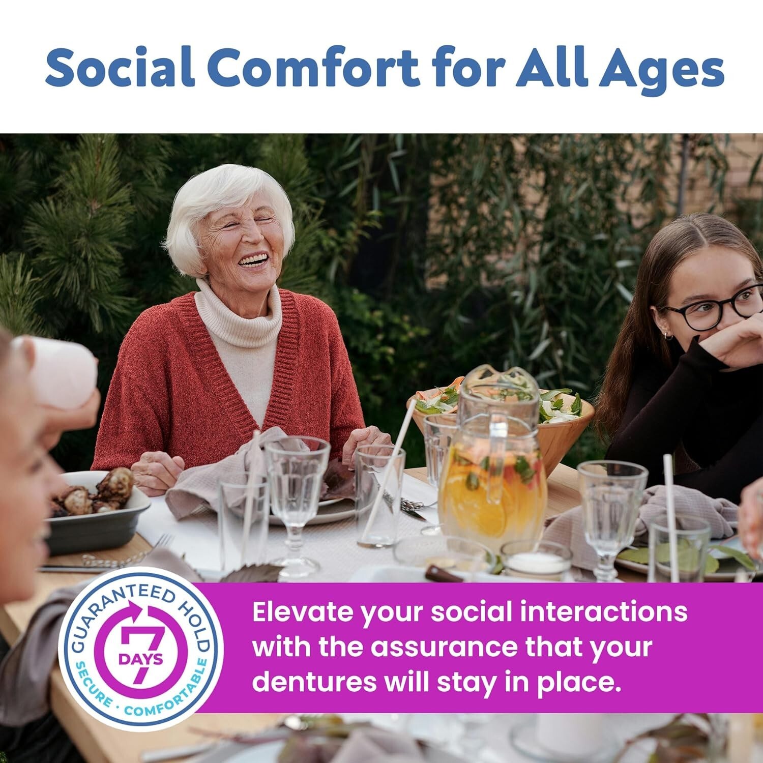 Long-Lasting Glue-Free Denture Grip with Comfortable Cushion - Premium Quality