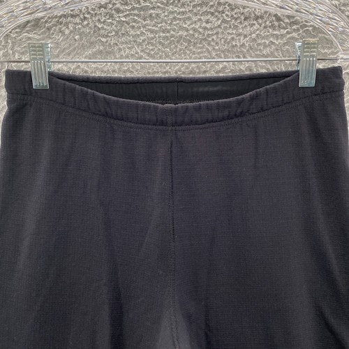 Patagonia Pants Mens Large L Black Waffle Knit Mid Layer Pull On Pants USA Made - Picture 2 of 13