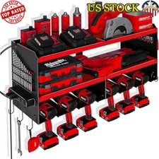 Power Tool Organizer W/ Charging Station 150 lbs Load-Bearing 50 Tool Storage