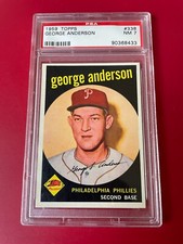 Sparky George Anderson HOF  1959 Topps Rookie PSA 7