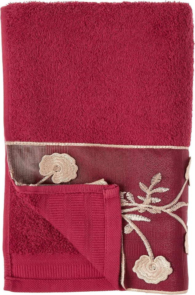 Popular Juego de Toallas de Baño Diseño Ombre Rosa 3 Piezas, JUEGO DE TOALLAS Borgoña Foto 2 de 4