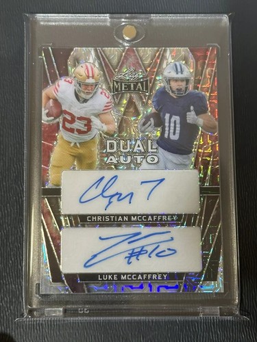 2024 Leaf Metal Christian McCaffrey Luke McCaffrey Mojo Dual Auto 1/1 RC - 第 1/2 張圖片