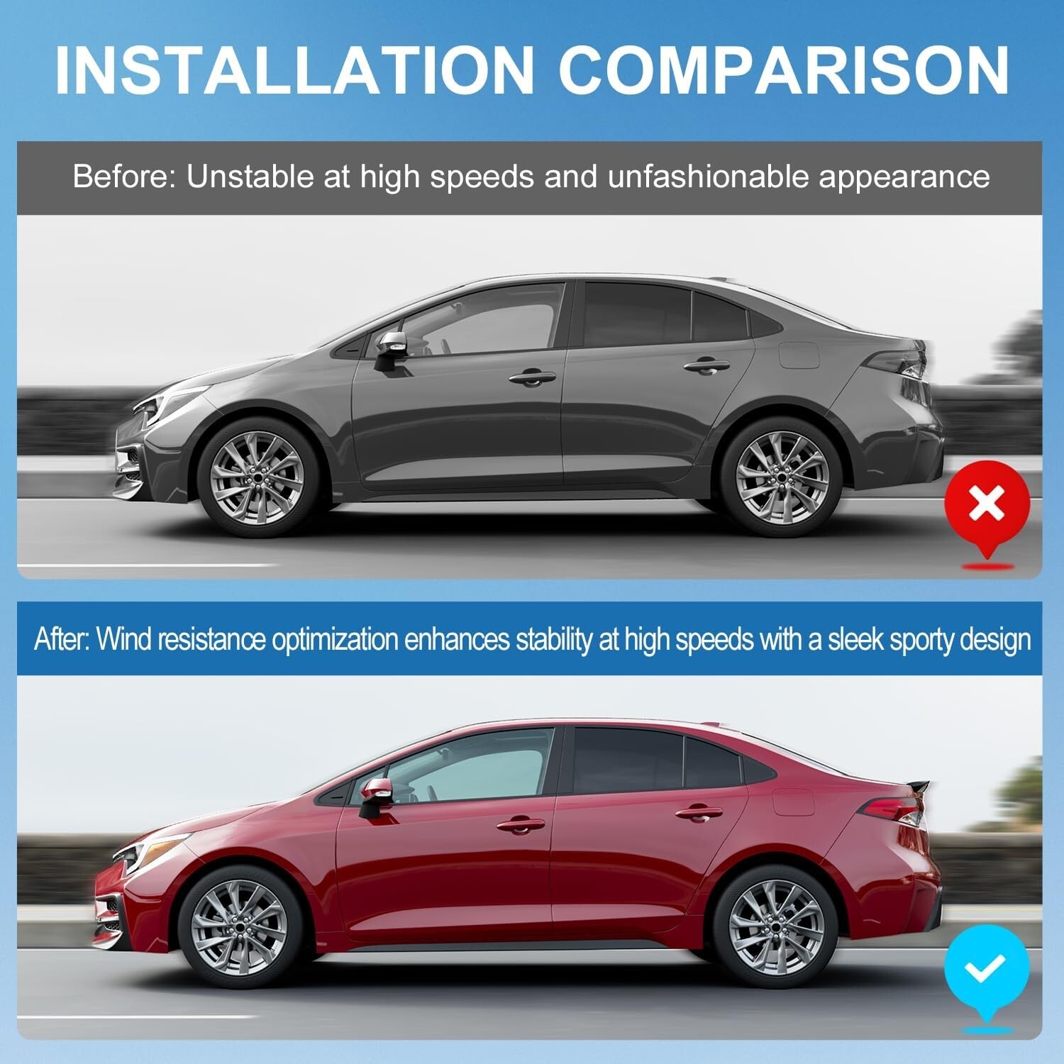 For 2020-2025 Toyota Corolla Spoiler Trunk Wing Trunk Lip Rear Spoiler Glossy