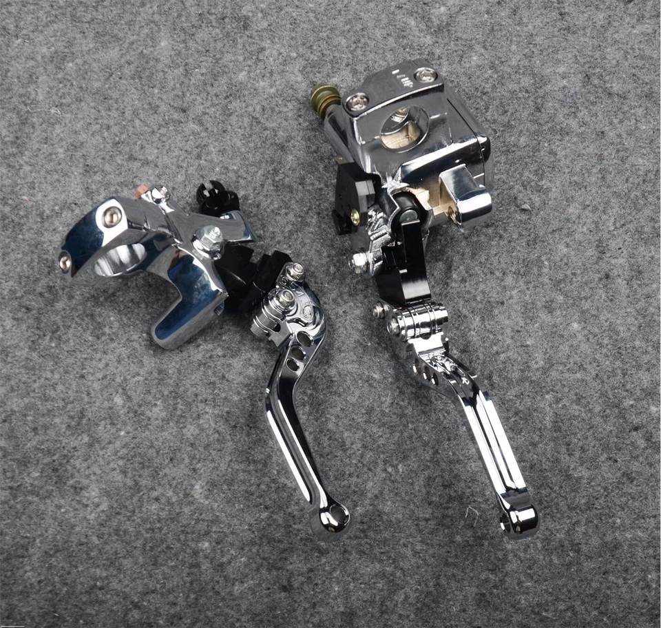 Palanca de embrague cilindro maestro de freno cromado EE. UU. para Honda STEED 400 VLX600 VT750 Foto 4 de 4