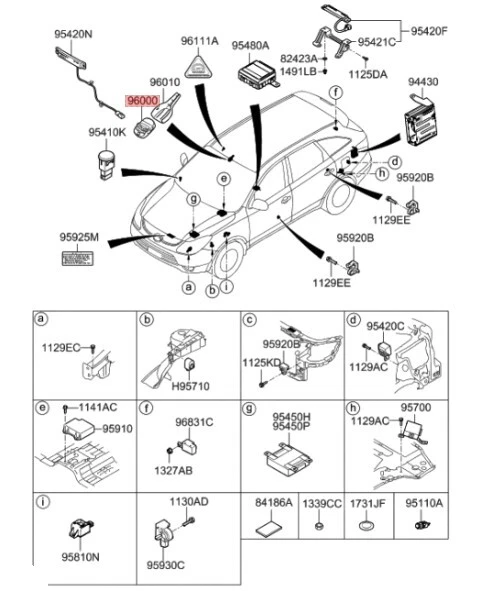 OEM 96000-3L000 MÓDULO Y SENSOR CONJUNTO-LLUVIA USPS para Hyundai Genesis 2008~2014 Foto 3 de 4