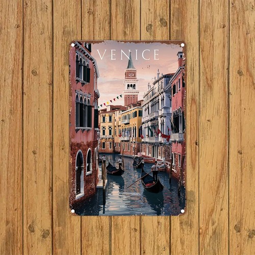 European Corfu Greece Rome Venice Italy Paris France Aluminum Sign 20cm x 30cm - Picture 16 of 31