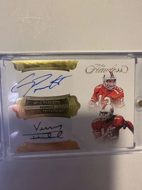 2017 Panini Flawless Gino Torretta Vinny Testaverde Auto