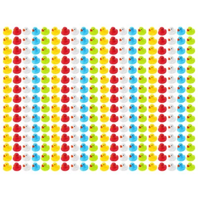 WELLGRO® 200 WELLGRO Badeenten 3cm Quietscheente Gummiente Schwimmente Enten Plastikente