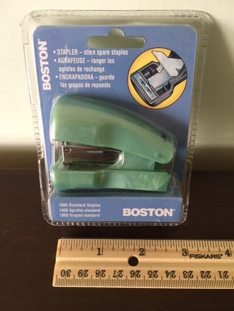 Vtg New Boston Mini Stapler Kit, 1000 Staples, Green | eBay