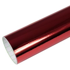 (13,16€/m²) Autofolie Chrom Rot BLASENFREI Folie Glanz Chrome Auto Folie 3D Flex