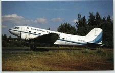 Postcard Aircraft Eastern Express Douglas DC3 Two Engine Propeller Plane View