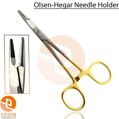 Olsen Hegar Needle Holder 14cm Scissor Multi-Use Surgical Instruments TC Tips