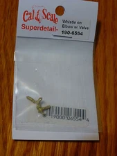 Cal-Scale HO #6554 Whistle on Elbow w/Valve (Brass Casting)