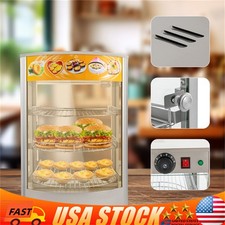 3-Tier Commercial Food Warmer Cabinet Countertop Electric Warming Display Case