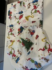 Pottery Barn Kids Dr Suess Grinch Twin 2 Pc Sheet Set Flannel Christmas