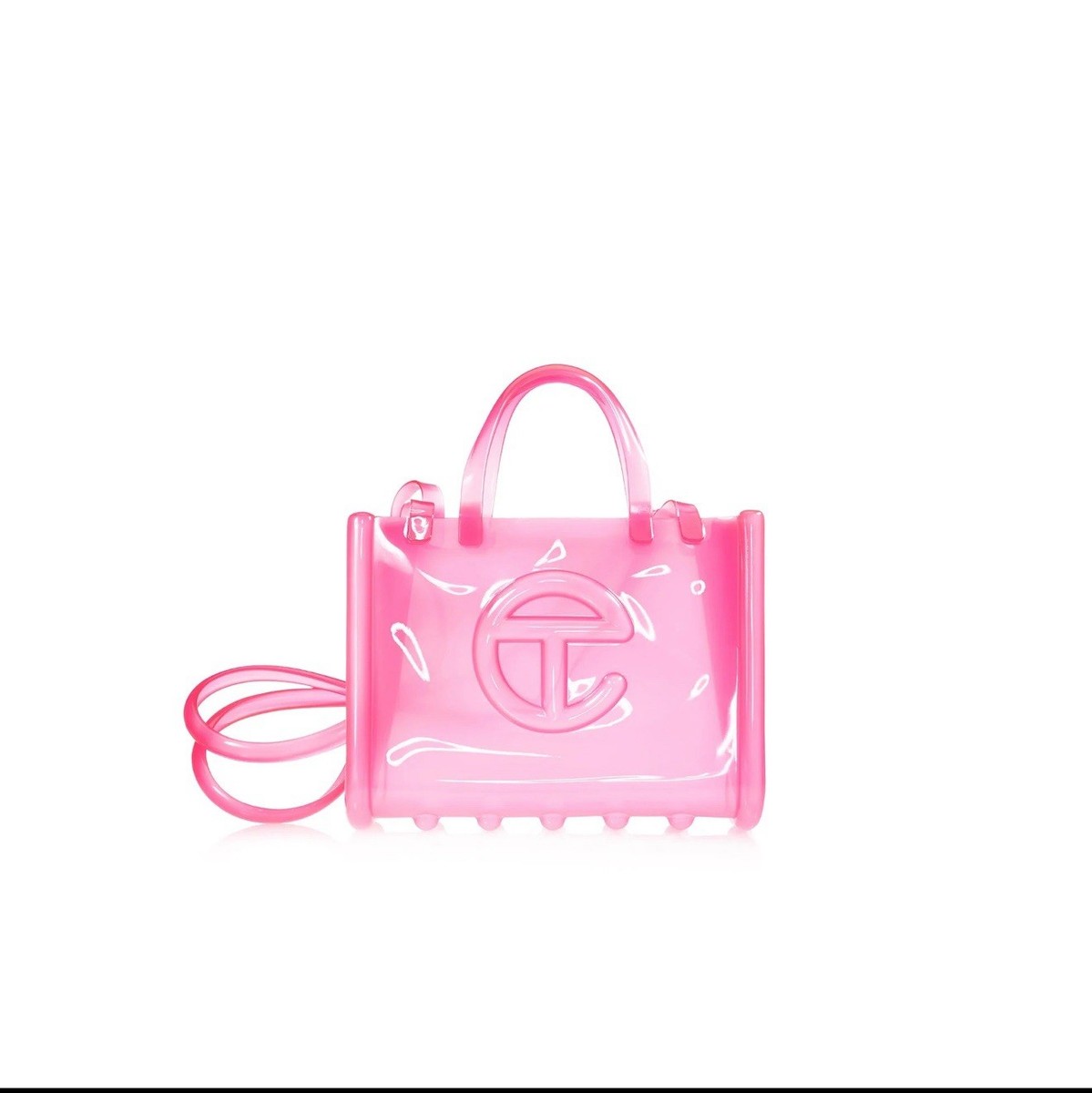 Telfar x Melissa Medium Jelly Shopper Bag Clear Pink | eBay