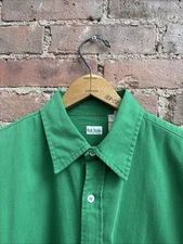 Vintage Paul Smith Men’s Shirt, Sz 16/41, Green 100% Heavy Cotton Twill, England