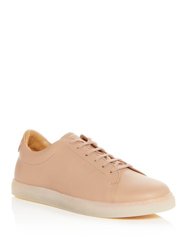 PAIRS IN PARIS Mens Beige ShoeTips N1 Round Toe Platform Leather Sneakers 43