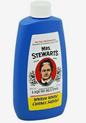 Mrs. Stewart's CONCENTRATED LIQUID BLUING Laundry Whites WHITENER Stewart Blue