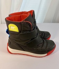 Sorel Toddler Whitney II Strap Size 11 Waterproof Winter Boot - Jet/Poppy Red