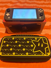 Nintendo Switch Lite Grey Handheld Console Touchscreen USB-C Carry Case 200GB SD