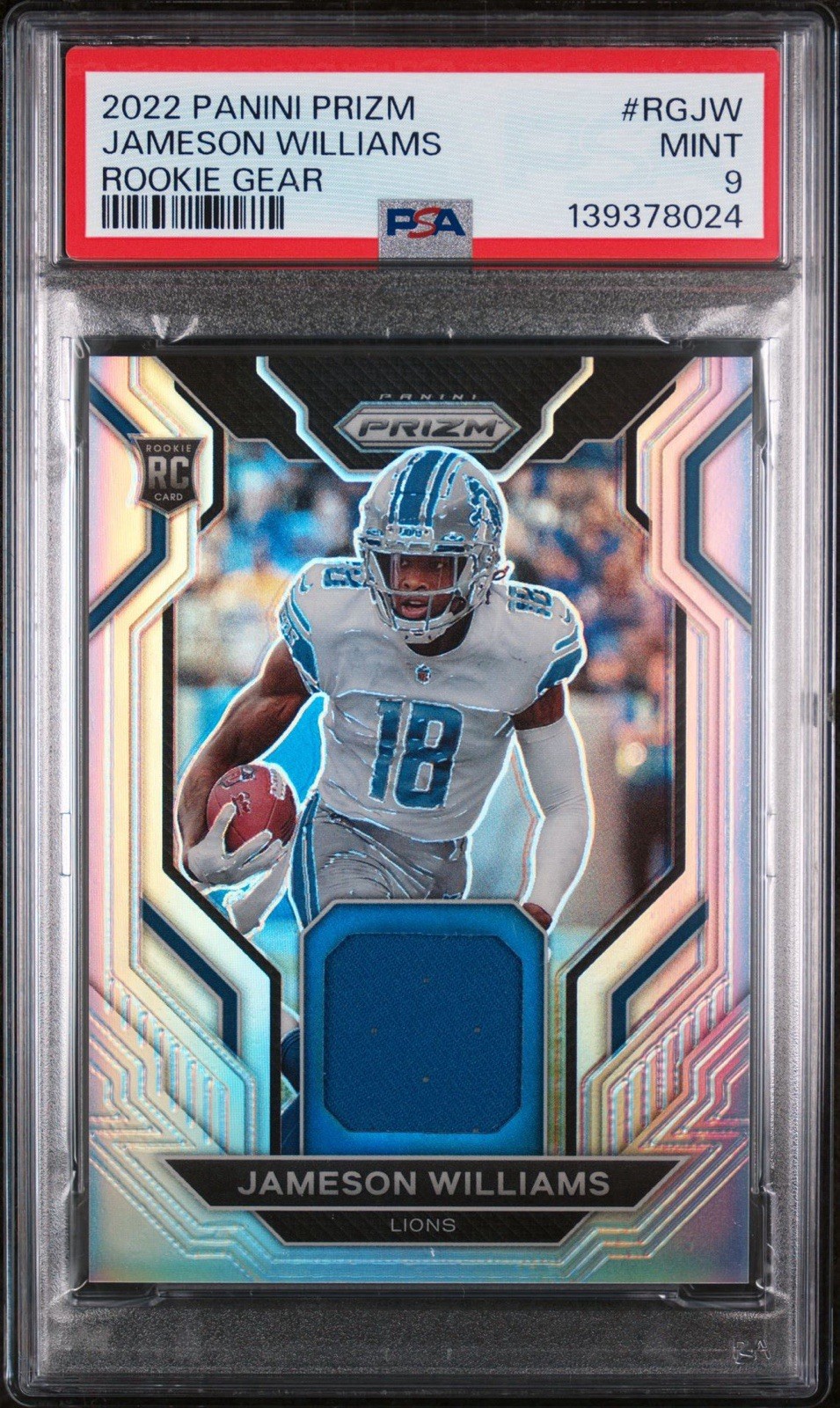 Jameson Williams Panini Prizm Rookie Gear #RGJW Base