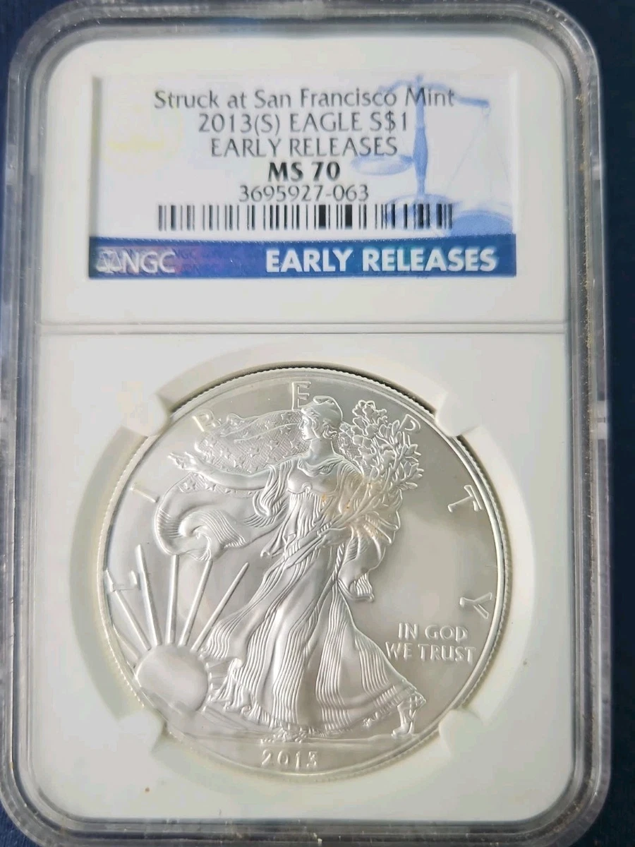 American Eagle MS 70 Graded 2013 Silver Bullion Coins for sale | eBay