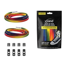 Xpand No Tie Shoelaces System with Elastic Laces - One Size Fits All Adult and
