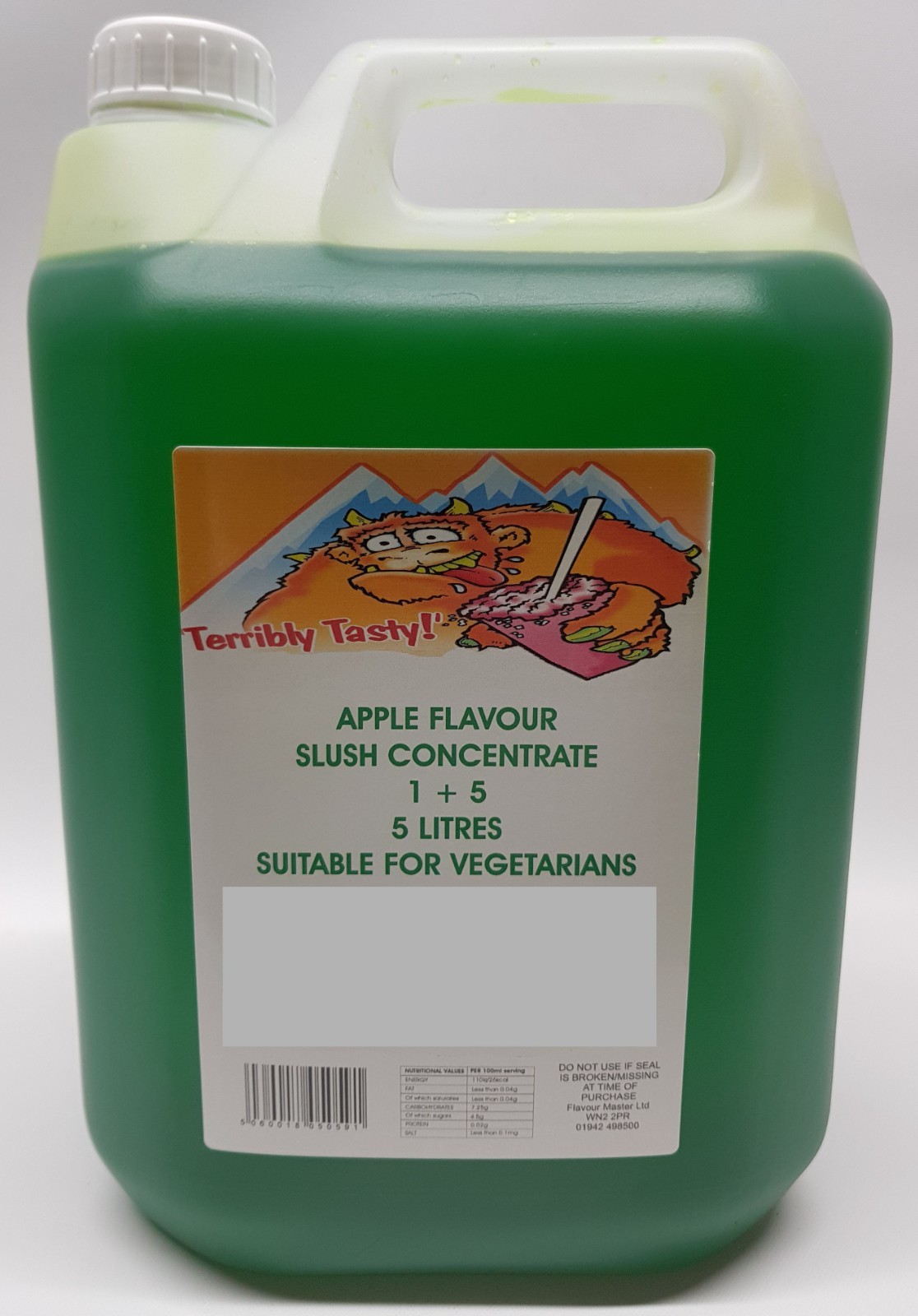 Terribly Tasty SLUSH SYRUP 4x5 LTR 2-Strawberry Daiquiri & 2-Apple