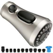 Pull Down Kitchen Faucet Spray Head Replacement - 3 Functions Faucet Sprayer ...