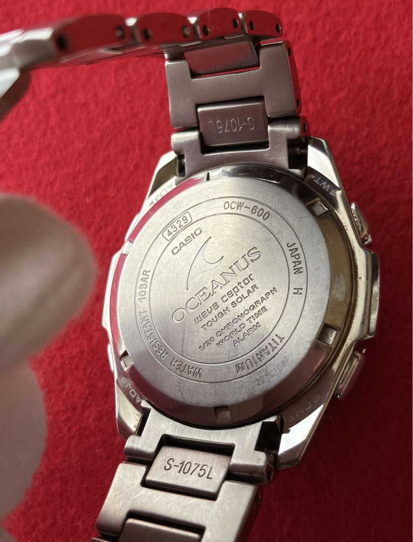 Casio Oceanus Ocw-600 Analog Solar Men Working Condition Vintage