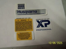 Husqvarna Chainsaw Model 266XP Early    5 Piece Decal Set