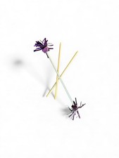 Vintage Lunatix Juggling Set Purple Leather Tassels - Some Fading